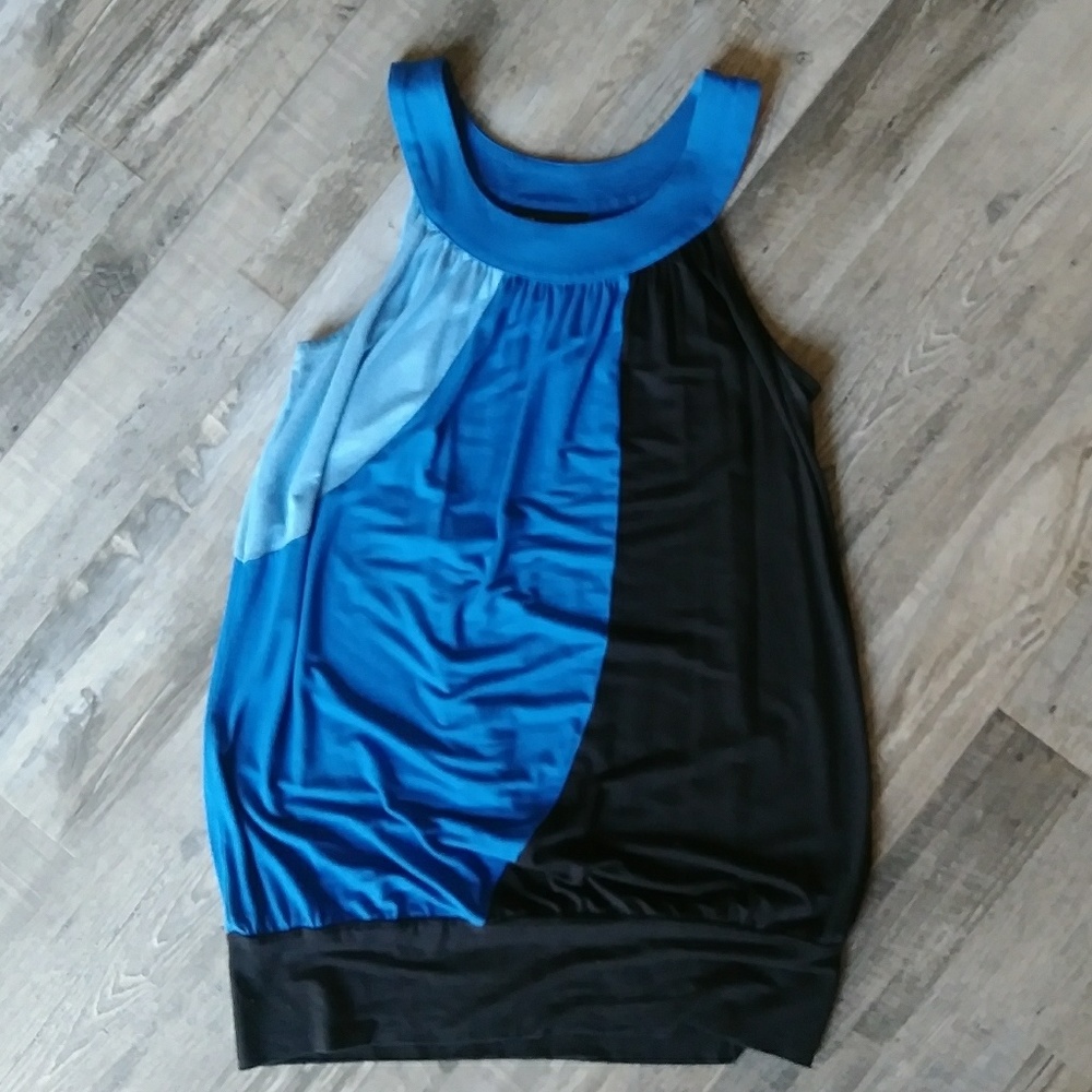 Blue and Black INC Top